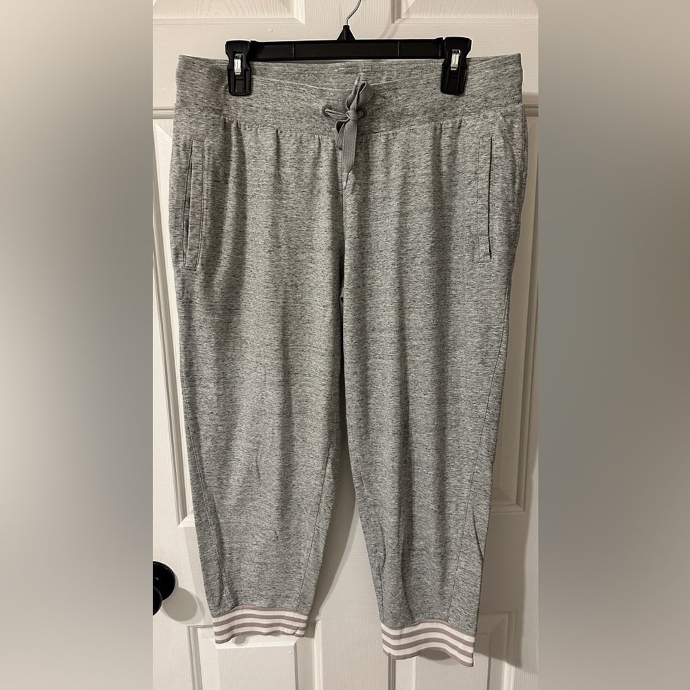 Adidas drawstring joggers. Size large, heather grey.